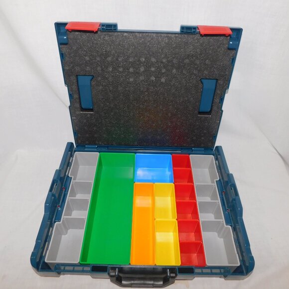 1 BOSCH L-BOXX 1A Tool & Accessory Storage Stackable Case Box w 13 inserts *READ - Picture 2 of 10